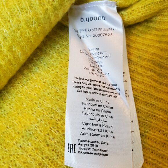 NWT Women's Crewneck Pullover Sweater in Blue/Grey/Yellow Size Large - Picture 6 of 9